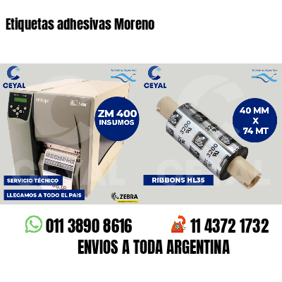 Etiquetas adhesivas Moreno