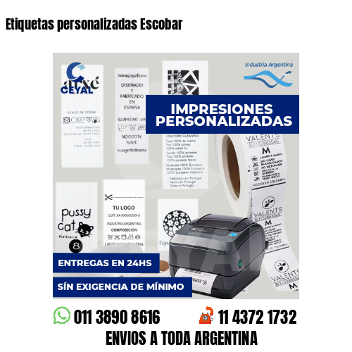 Etiquetas personalizadas Escobar