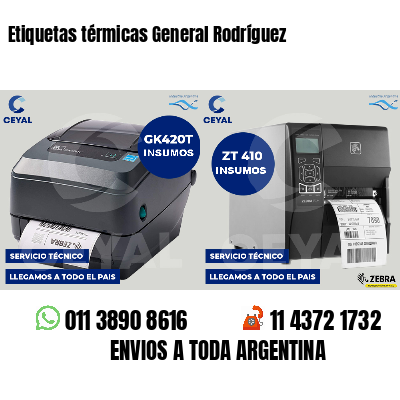 Etiquetas térmicas General Rodríguez