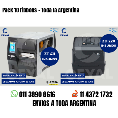 Pack 10 ribbons - Toda la Argentina