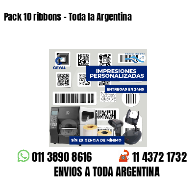 Pack 10 ribbons - Toda la Argentina