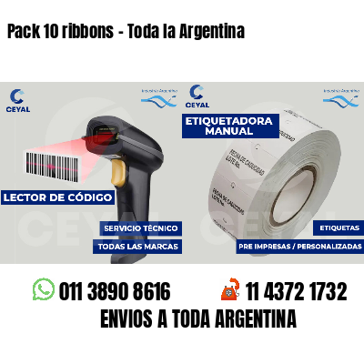 Pack 10 ribbons - Toda la Argentina