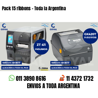 Pack 15 ribbons - Toda la Argentina