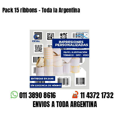 Pack 15 ribbons - Toda la Argentina