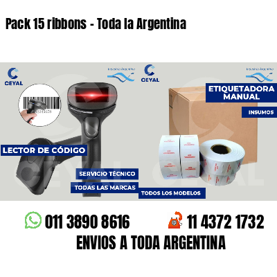 Pack 15 ribbons - Toda la Argentina