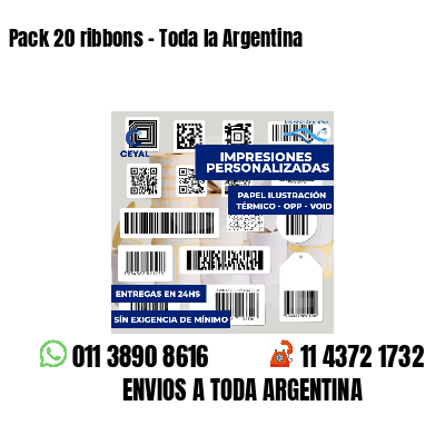 Pack 20 ribbons - Toda la Argentina