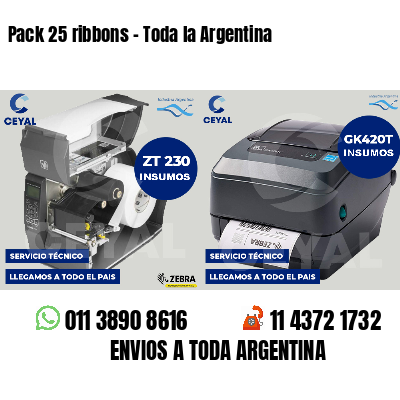 Pack 25 ribbons - Toda la Argentina