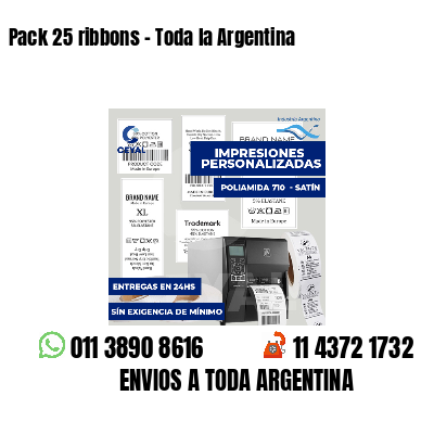 Pack 25 ribbons - Toda la Argentina