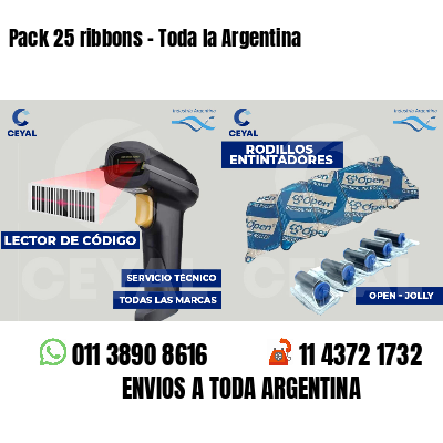 Pack 25 ribbons - Toda la Argentina