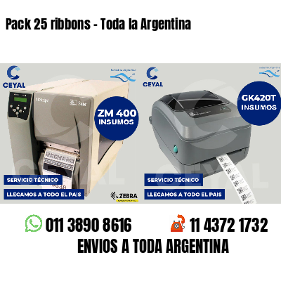 Pack 25 ribbons - Toda la Argentina