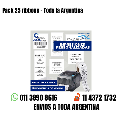 Pack 25 ribbons - Toda la Argentina