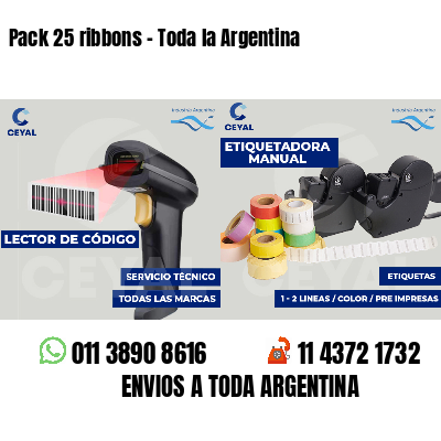 Pack 25 ribbons - Toda la Argentina