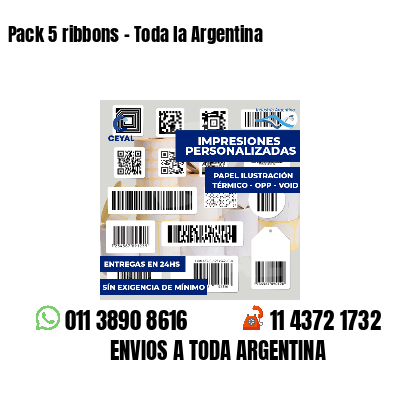 Pack 5 ribbons - Toda la Argentina