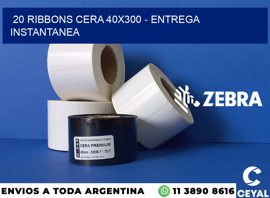 20 Ribbons cera 40x300 - entrega instantanea