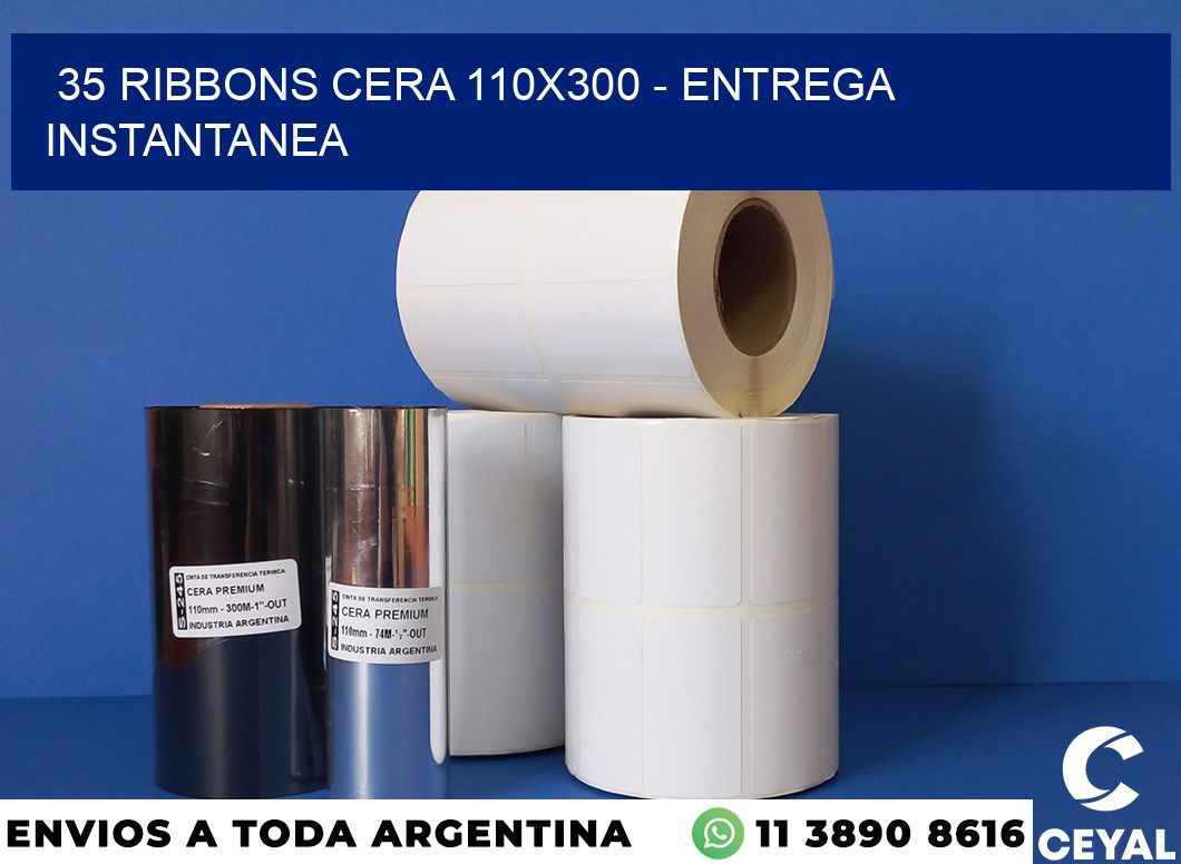 35 Ribbons cera 110×300 – entrega instantanea