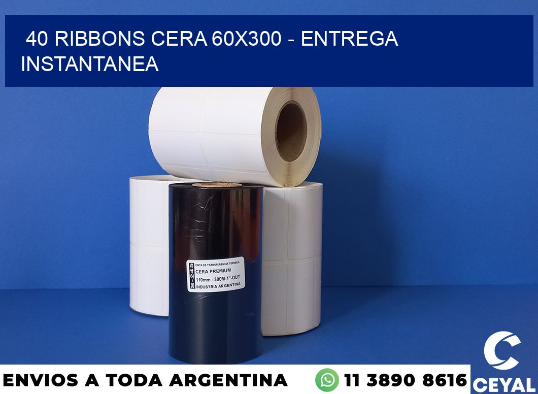 40 Ribbons cera 60×300 – entrega instantanea