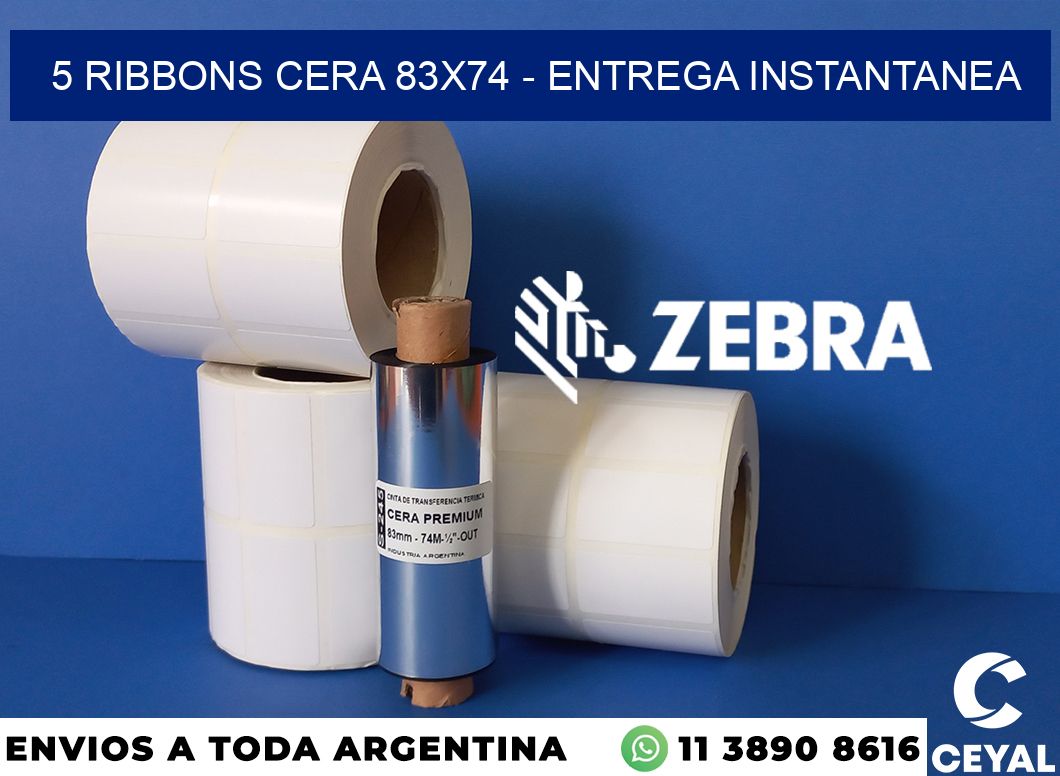 5 Ribbons cera 83x74 - entrega instantanea