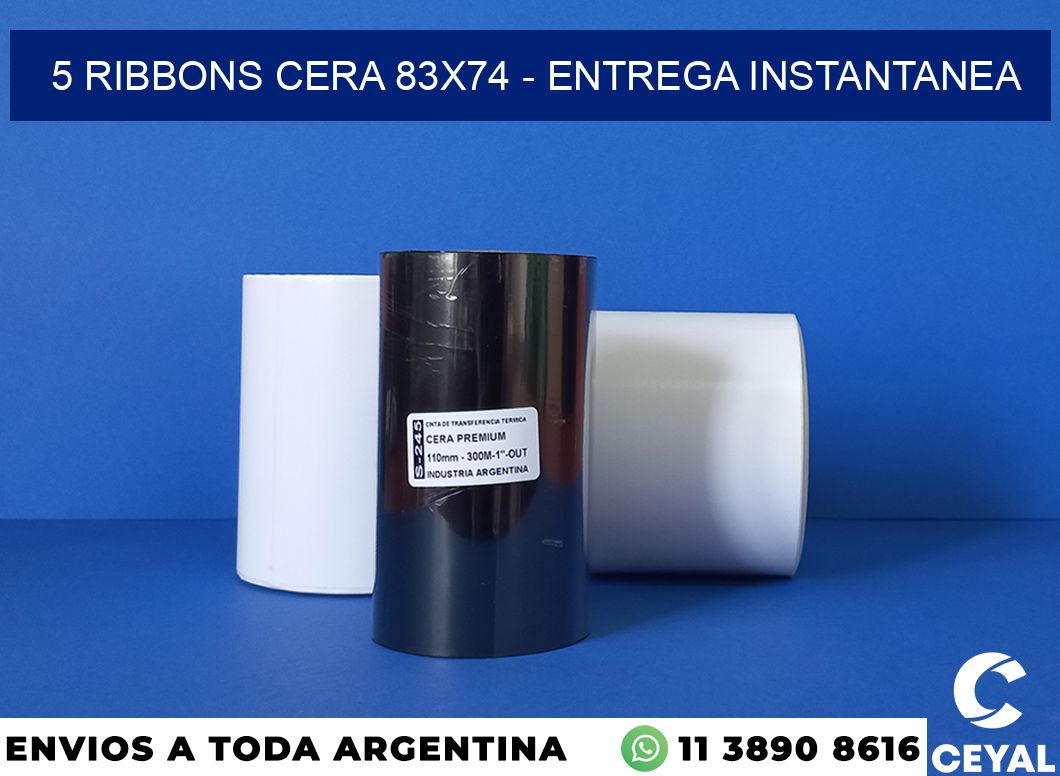 5 Ribbons cera 83×74 – entrega instantanea