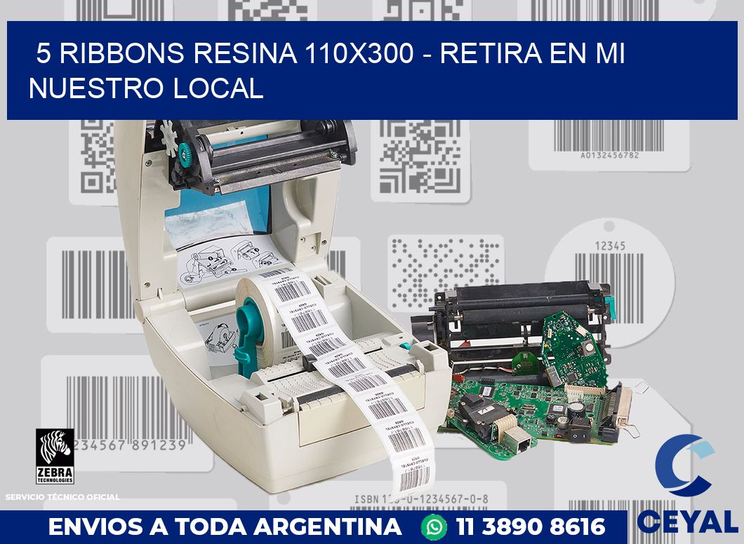 5 Ribbons resina 110x300 - retira en mi nuestro local