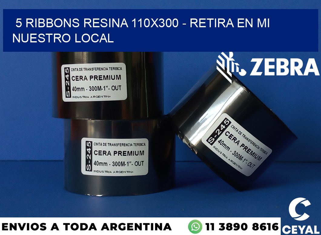 5 Ribbons resina 110x300 - retira en mi nuestro local