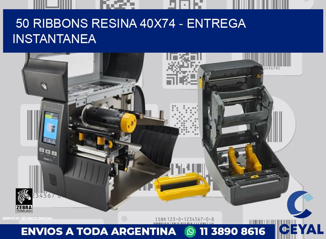 50 Ribbons resina 40x74 - entrega instantanea