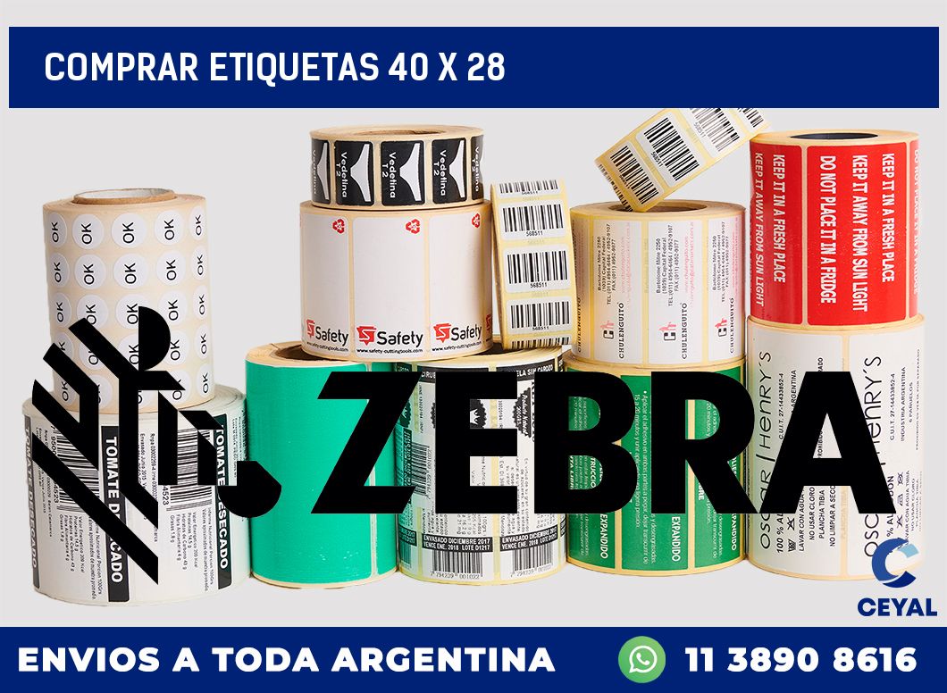 Comprar etiquetas 40 x 28