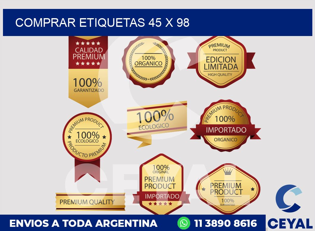 Comprar etiquetas 45 x 98