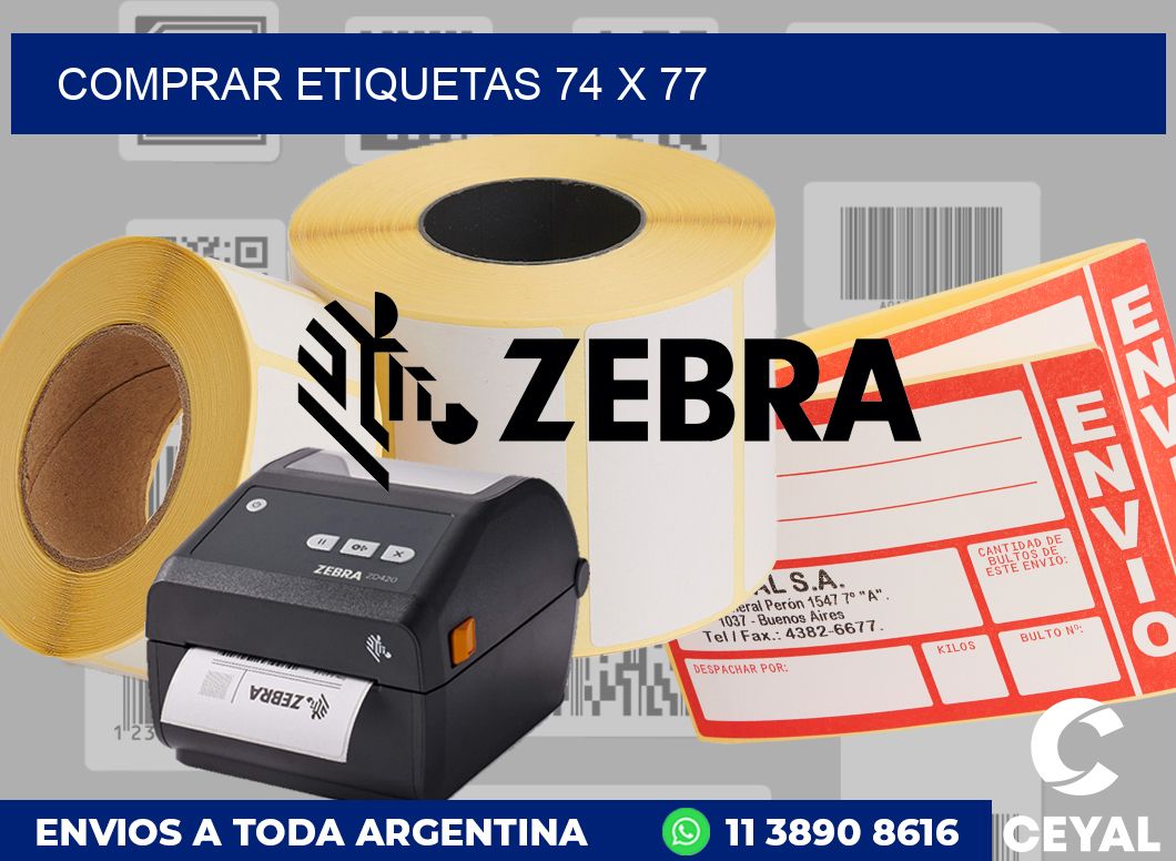 Comprar etiquetas 74 x 77