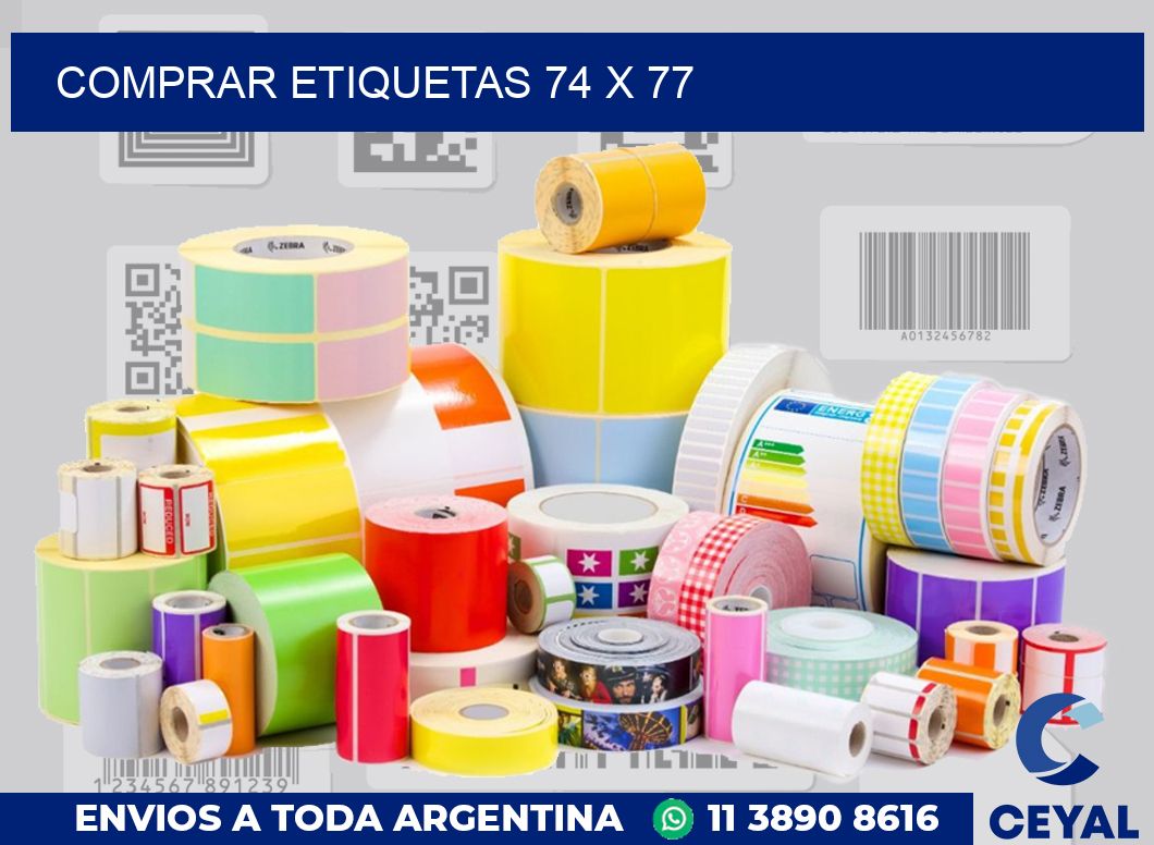 Comprar etiquetas 74 x 77