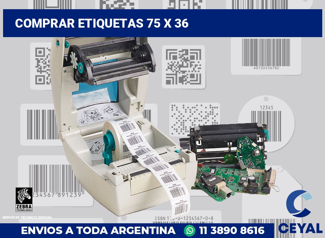 Comprar etiquetas 75 x 36