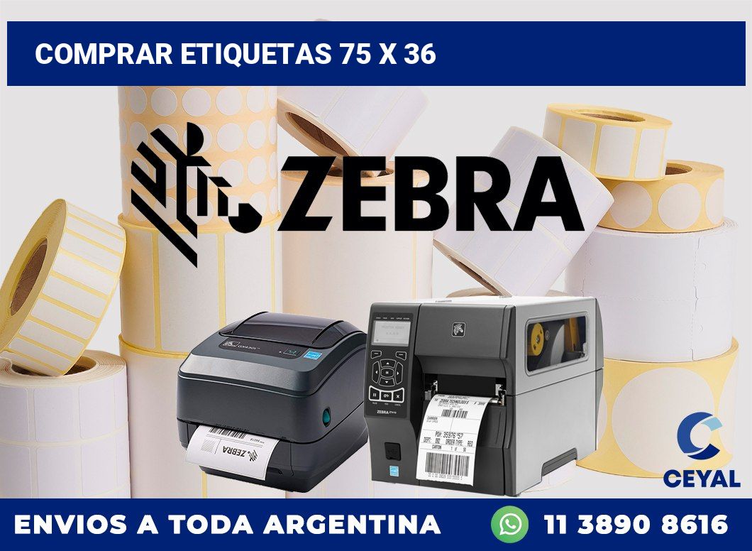 Comprar etiquetas 75 x 36