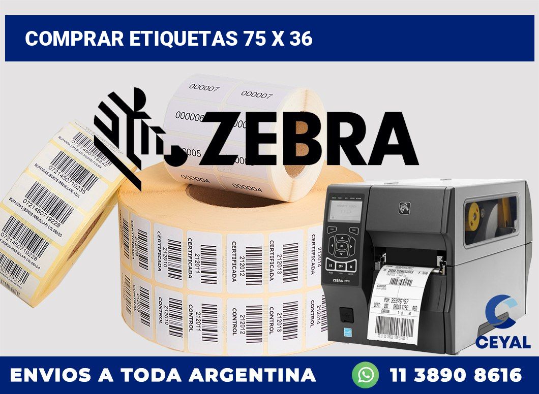 Comprar etiquetas 75 x 36