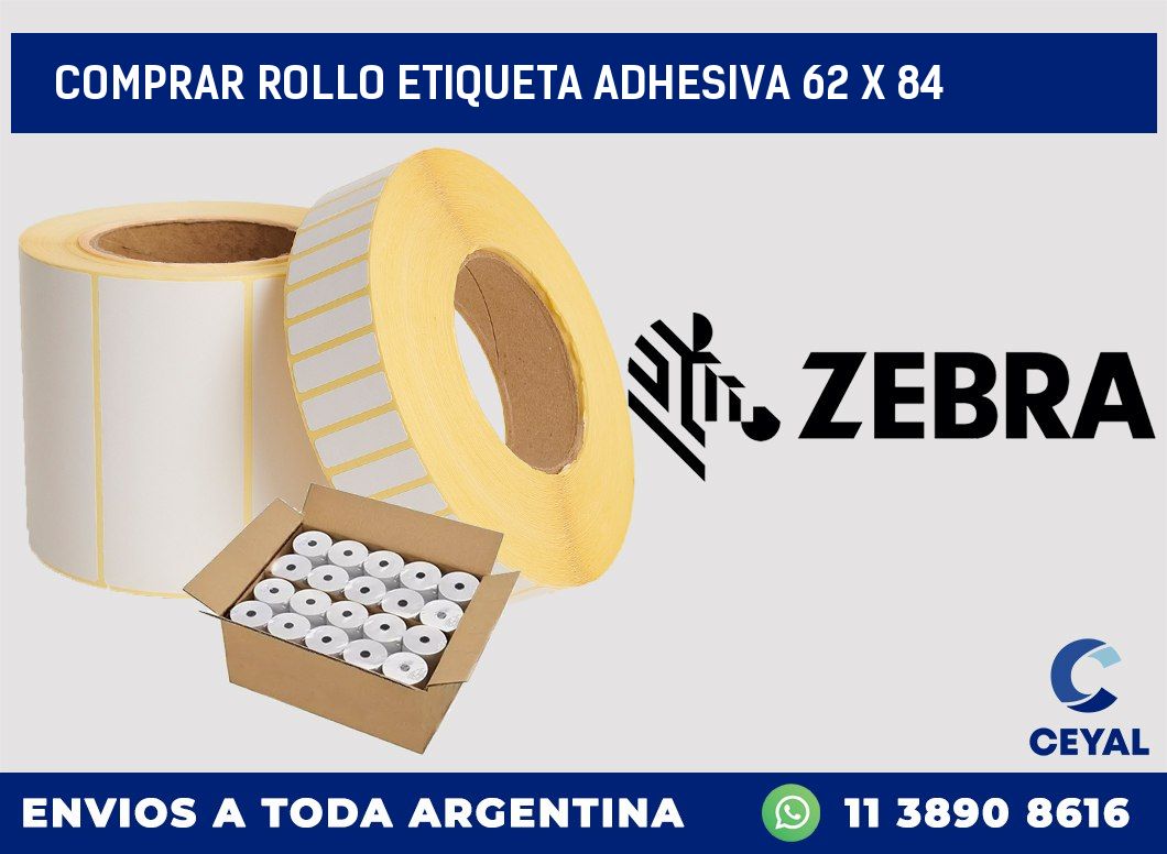 Comprar rollo etiqueta adhesiva 62 x 84