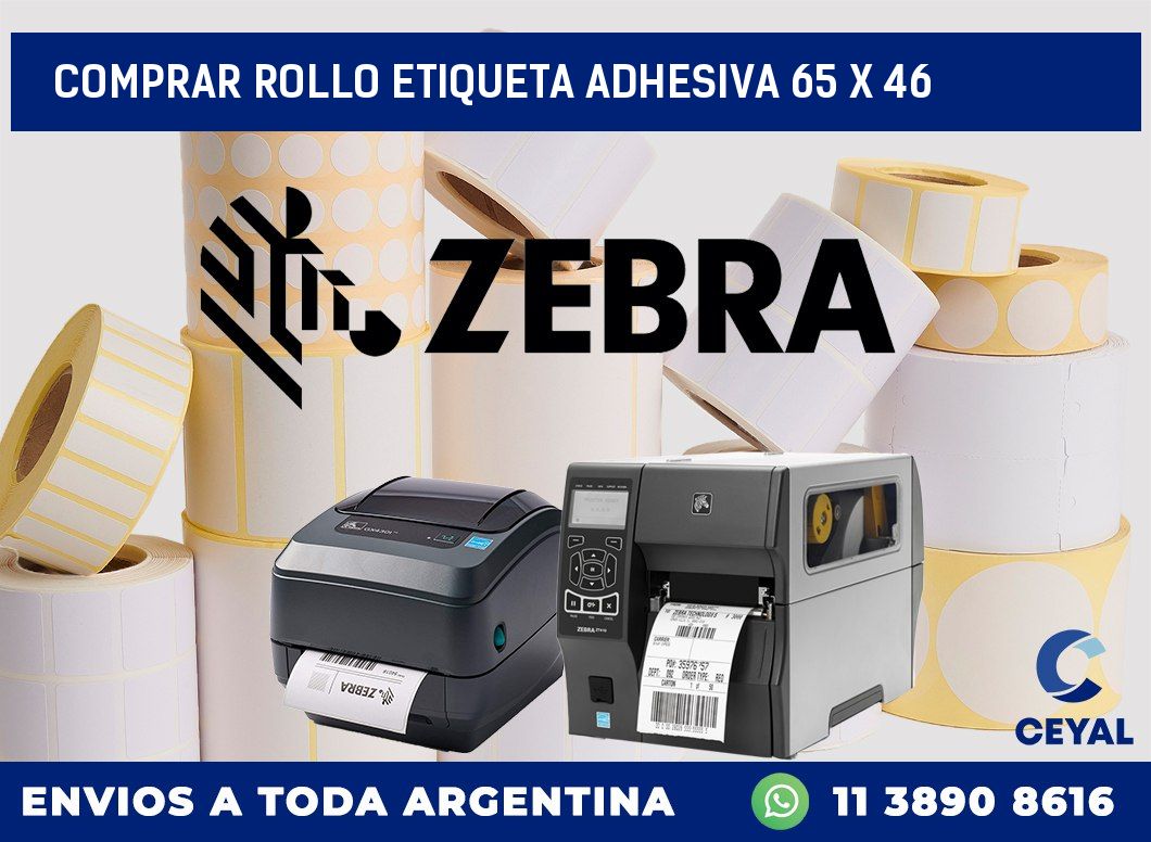 Comprar rollo etiqueta adhesiva 65 x 46