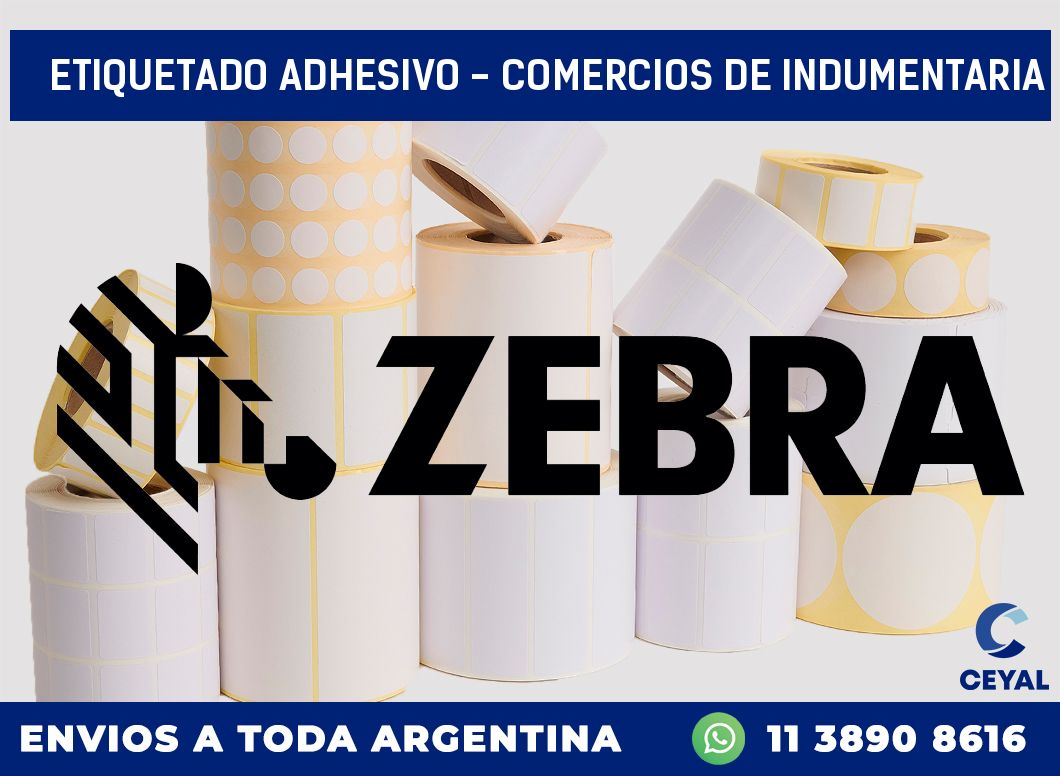 Etiquetado adhesivo - Comercios de indumentaria