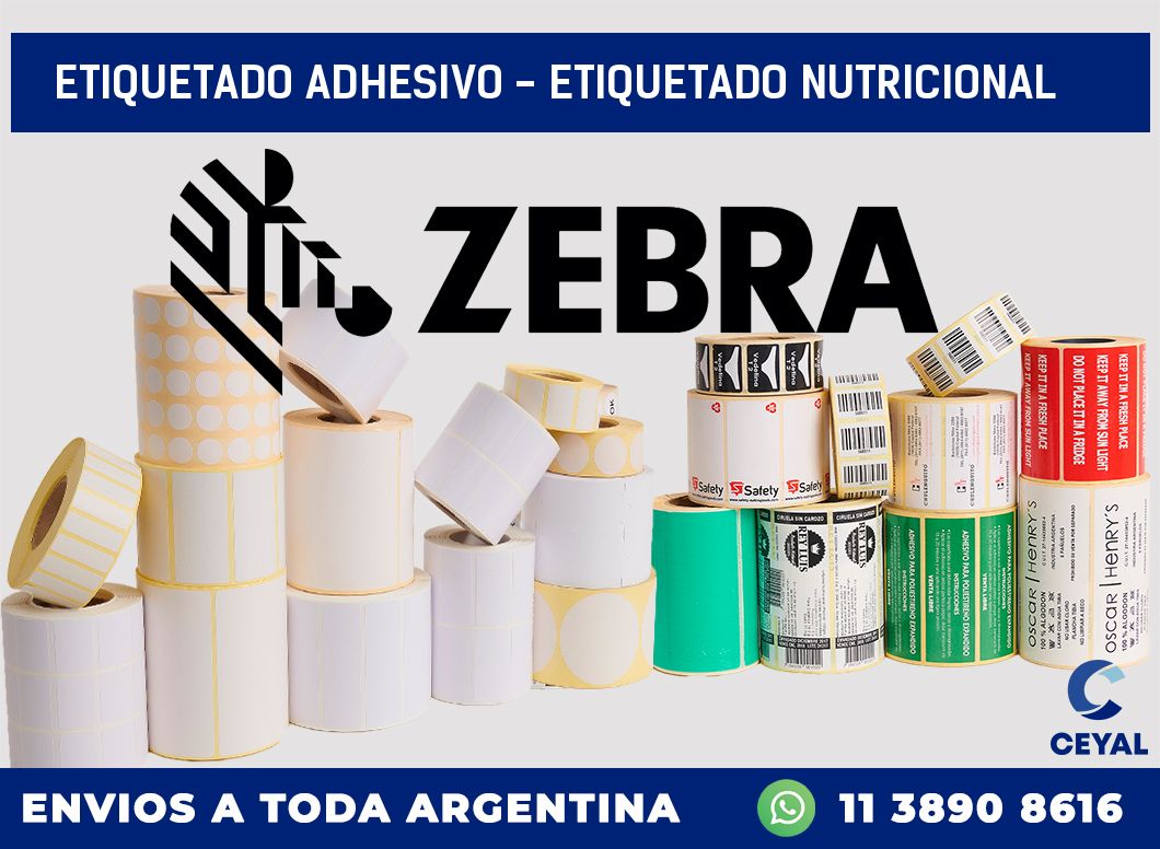 Etiquetado adhesivo – Etiquetado Nutricional