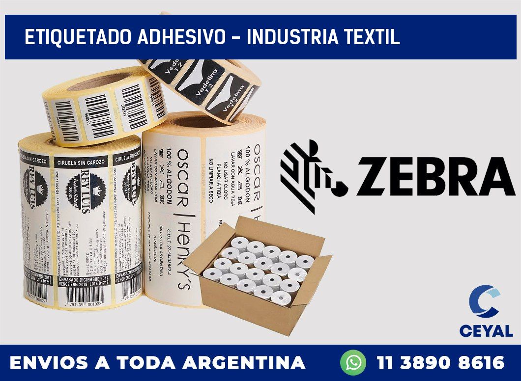 Etiquetado adhesivo – Industria textil