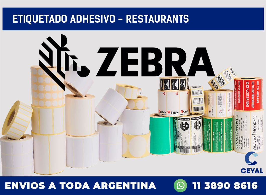 Etiquetado adhesivo - Restaurants