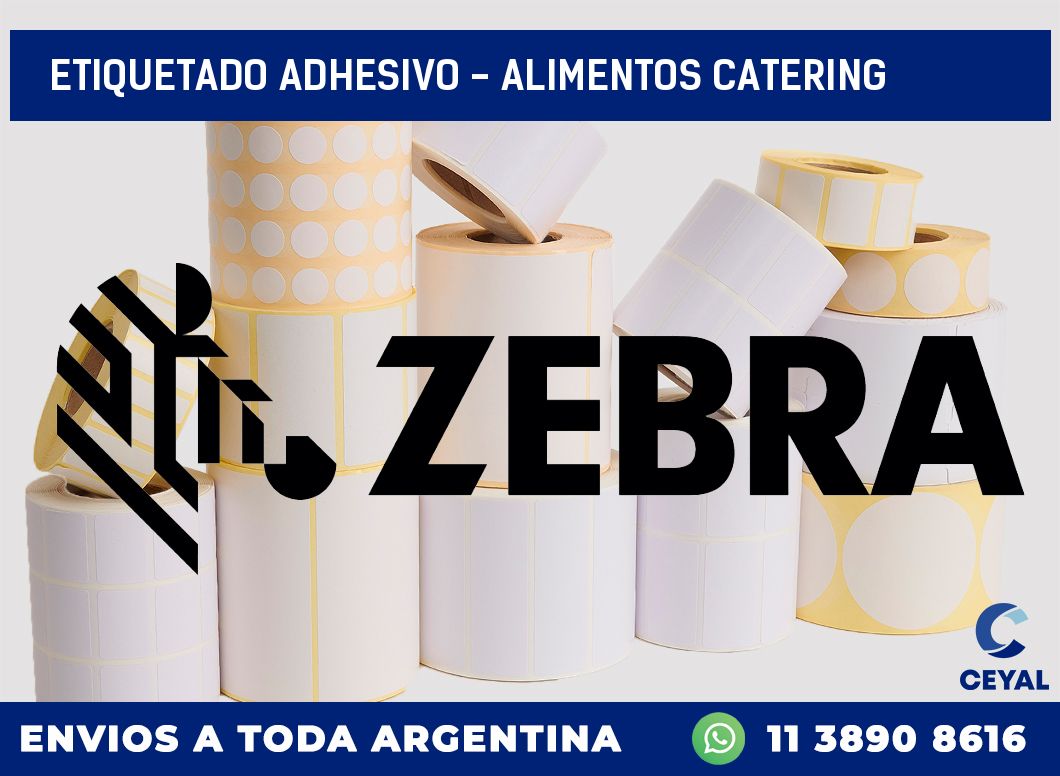 Etiquetado adhesivo - alimentos catering