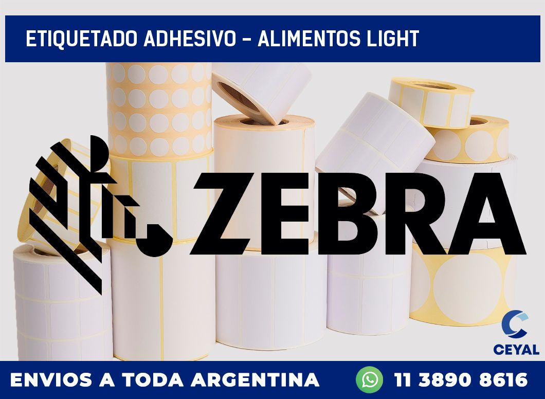 Etiquetado adhesivo - alimentos light