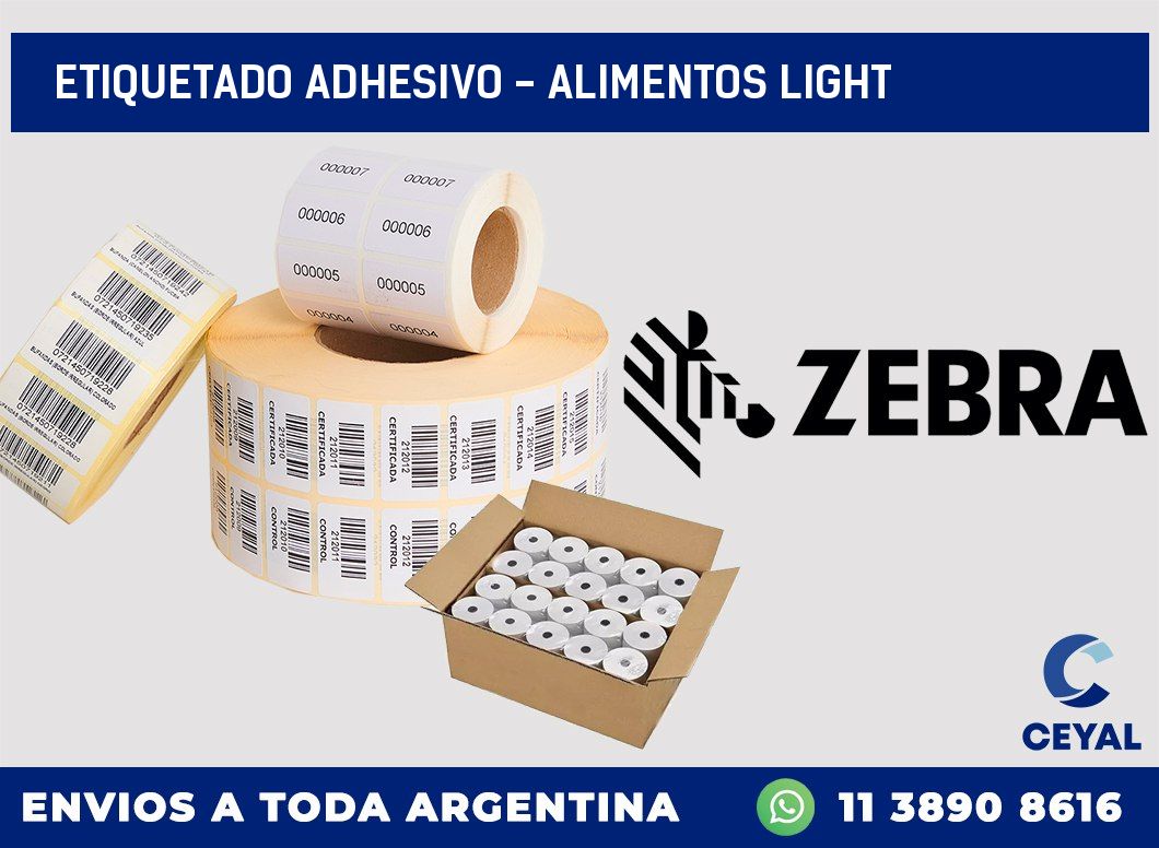 Etiquetado adhesivo – alimentos light