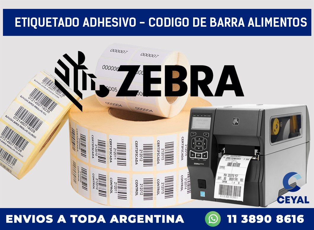 Etiquetado adhesivo – codigo de barra alimentos