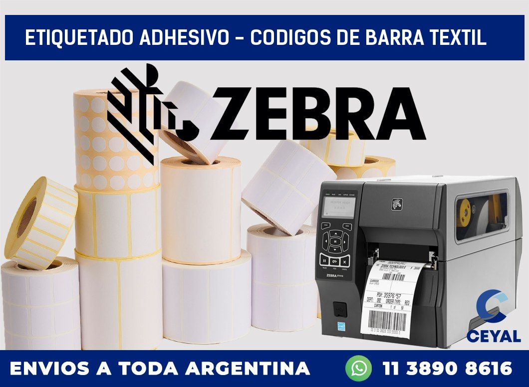 Etiquetado adhesivo - codigos de barra textil