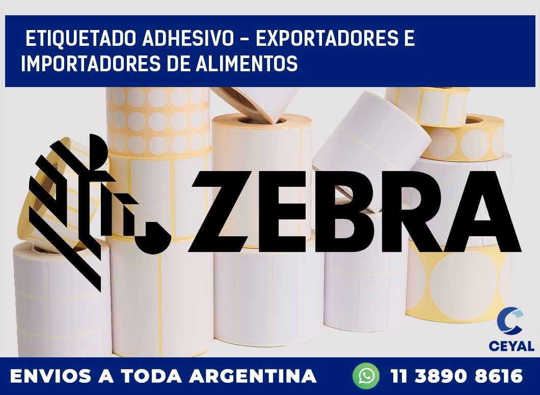 Etiquetado adhesivo – exportadores e importadores de alimentos