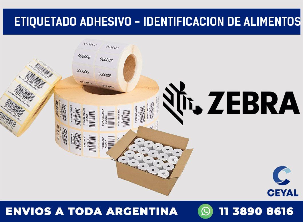 Etiquetado adhesivo – identificacion de alimentos