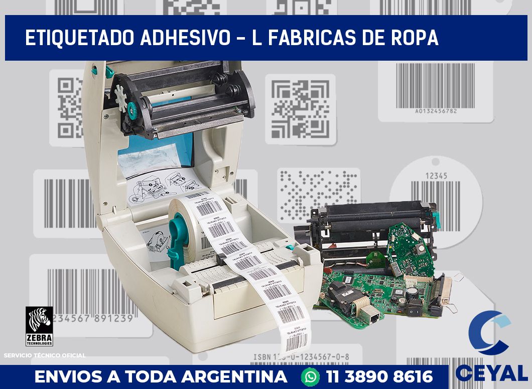 Etiquetado adhesivo - l fabricas de ropa