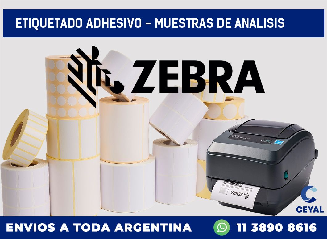 Etiquetado adhesivo - muestras de analisis