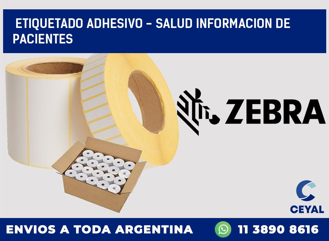 Etiquetado adhesivo – salud informacion de pacientes