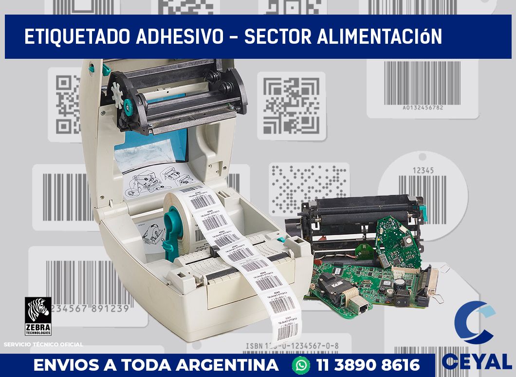 Etiquetado adhesivo - sector alimentación