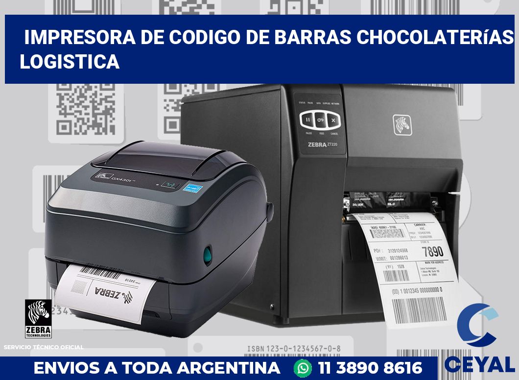 Impresora de codigo de barras Chocolaterías logistica